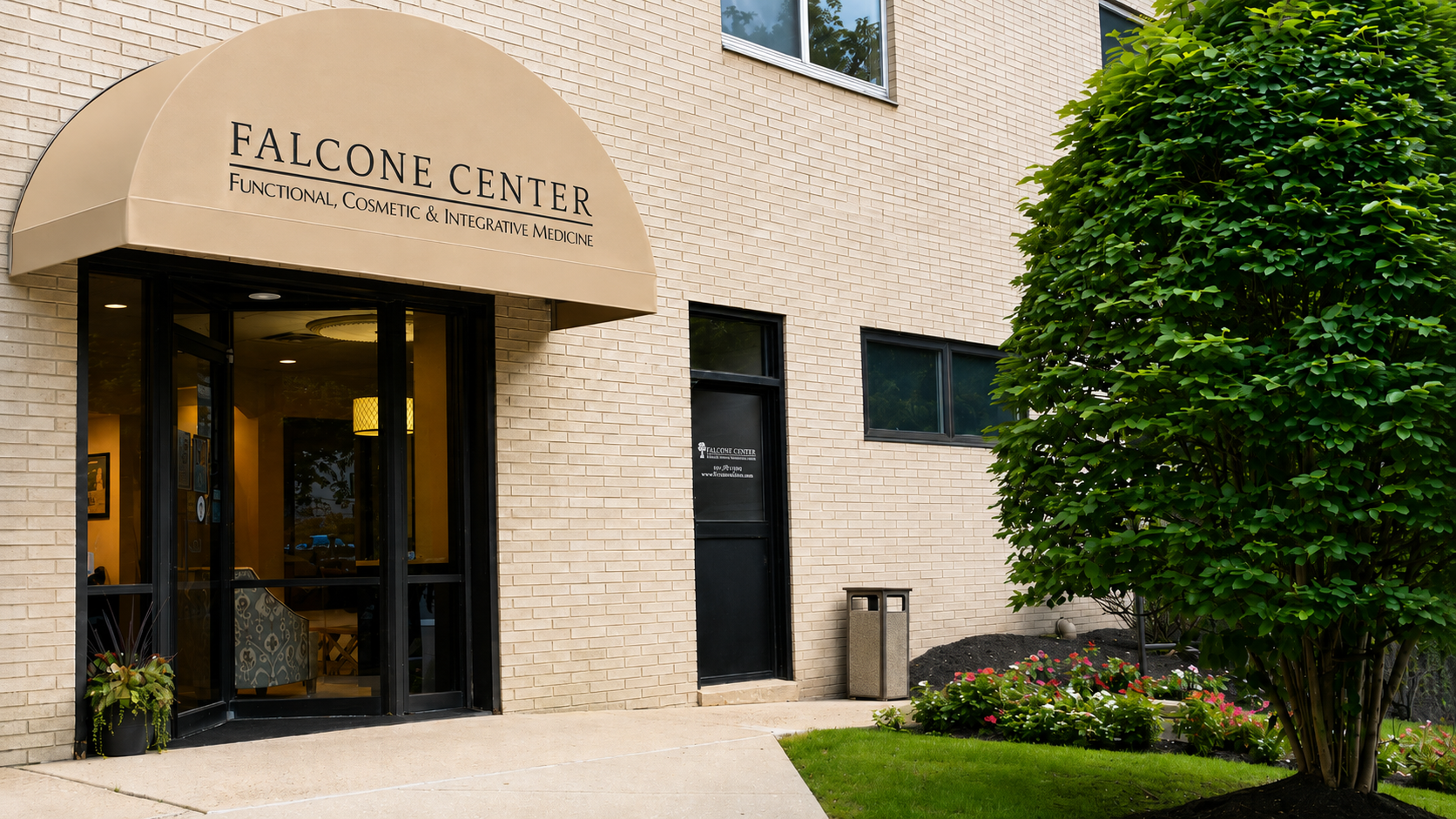Exterior entrance of the Falcone Center